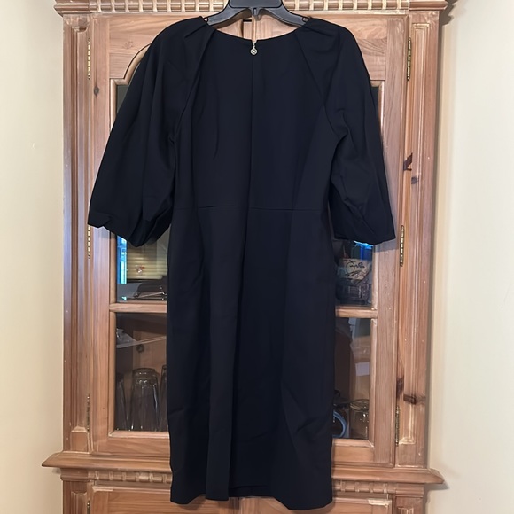 Kate Spade Black Pleated Shoulder Ponte Dress - Picture 5 of 9